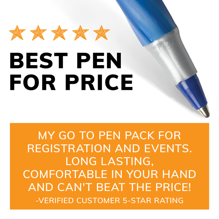 BIC Round Stic Grip Xtra Comfort Blue Ballpoint Pens, Medium Point (1.2mm), 12-Count Pack, Excellent Writing Pens With Soft Grip for Superb Comfort and Control