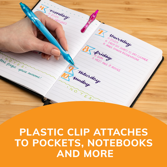 BIC Gelocity Quick Dry Ocean Themed Gel Pens, Medium Point (0.7mm), 8-Count Gel Pen Set, Colored Gel Pens for Note Taking and Journaling