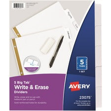 Avery Big Tab Eraseable Write