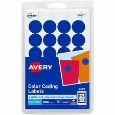 Avery 3/4" Round Removable Color Coding Labels