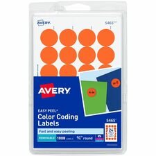 Avery 3/4" Round Removable Color Coding Labels