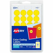 Avery 3/4" Round Removable Color Coding Labels