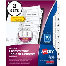 Avery Ready Index Classic Tab Binder Dividers