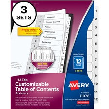 Avery Ready Index Classic Tab Binder Dividers