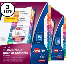 Avery Customizable Table of Contents Dividers, Ready Index(R) Printable Section Titles, Preprinted 1