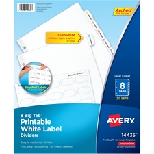 Avery Big Tab Printable White Label Dividers