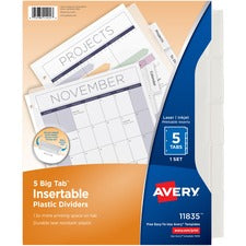 Avery Big Tab Insertable Plastic Dividers