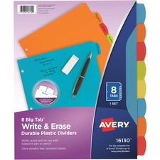 Avery Big Tab Write & Erase Durable Plastic Dividers