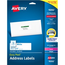 Avery Easy Peal Sure Feed Address Labels