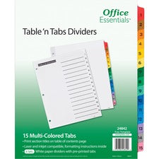 Avery Table 'N Tabs Numeric Dividers