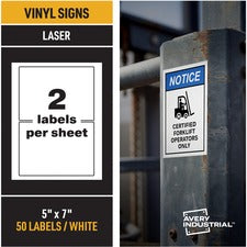 Avery Adhesive Printable Vinyl Signs