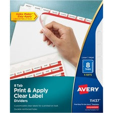 Avery Print & Apply Clear Label Dividers