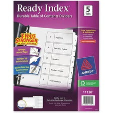 Avery Ready Index Classic Tab Binder Dividers