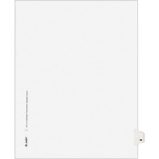 Avery Individual Legal Exhibit Dividers