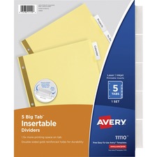 Avery Big Tab Insertable Dividers