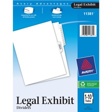 Avery Premium Collated Legal Exhibit Dividers with Table of Contents Tab