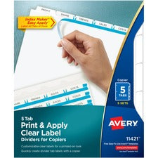 Avery Print & Apply Clear Label Dividers