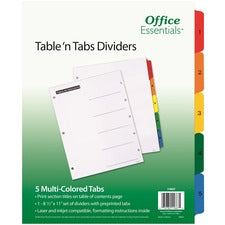 Avery Table 'N Tabs Numeric Dividers