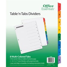 Avery Table 'N Tabs Numeric Dividers