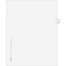 Avery Individual Legal Exhibit Dividers