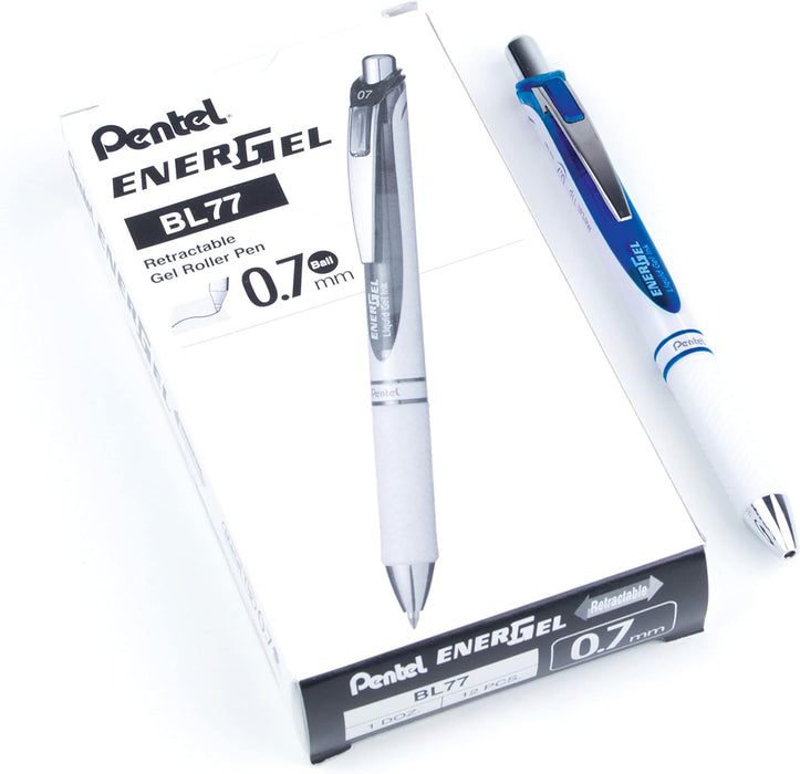 Pentel EnerGel Pearl RTX Retractable Liquid Gel Ink Pen, 12 Pack