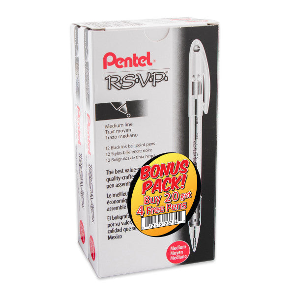 Pentel R.S.V.P. Ballpoint Pens - 12 Pack