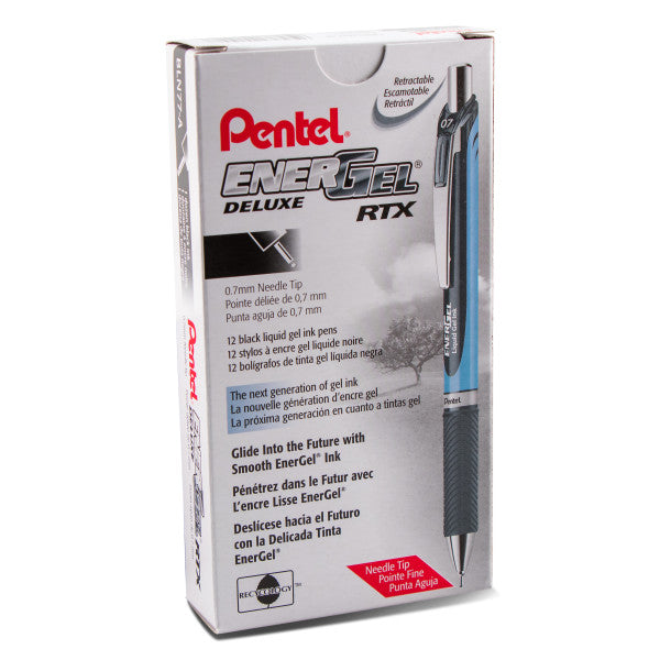 Pentel EnerGel RTX Retractable Liquid Gel Ink Pen, 12 Pack