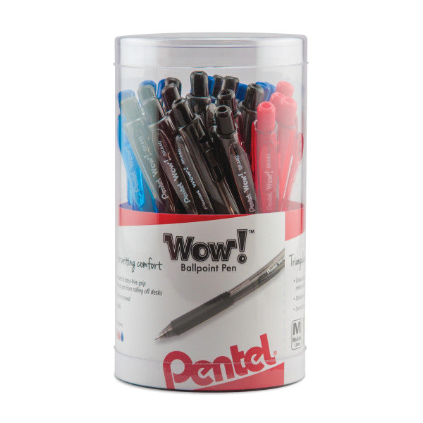 Pentel WOW! Retractable Ballpoint Pens, 1.0mm, Medium Line