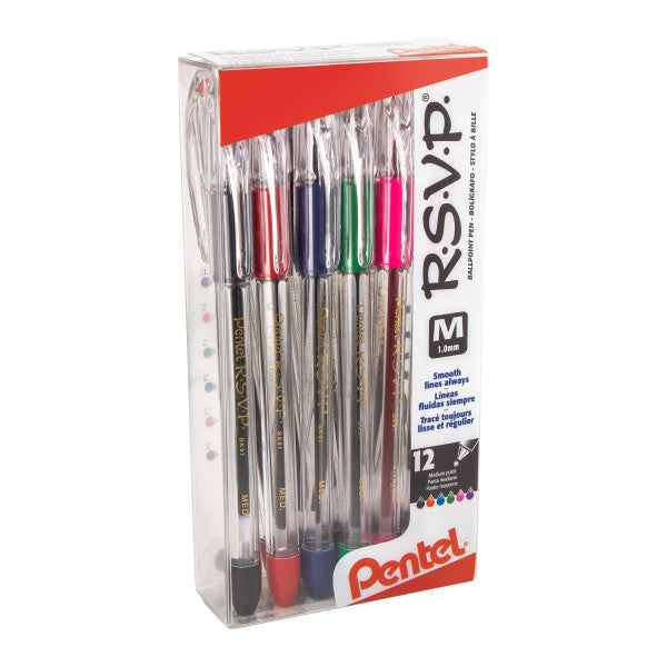 Pentel R.S.V.P. Ballpoint Pens - 12 Pack