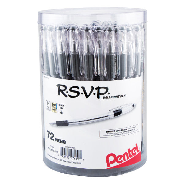 Pentel R.S.V.P. Ballpoint Pens Canisters - Bulk