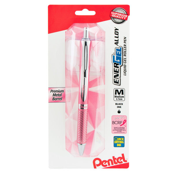 EnerGel Alloy Retractable Premium Liquid Gel Pen, (0.7mm) Metal Tip, Medium