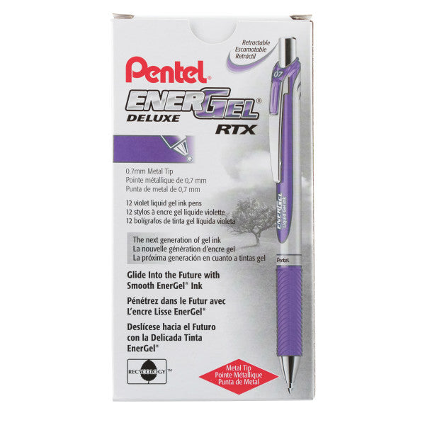 Pentel EnerGel RTX Retractable Liquid Gel Ink Pen, 12 Pack