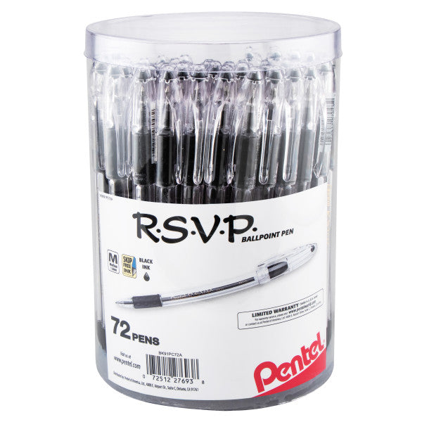 Pentel R.S.V.P. Ballpoint Pens Canisters - Bulk